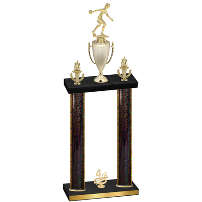 Double Black Glacier Fourth Place Bowling Trophy