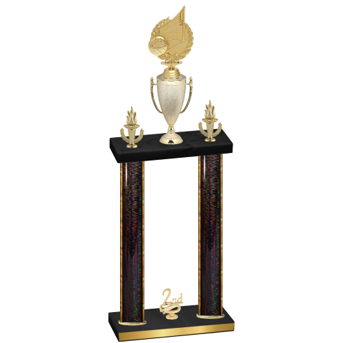 Double Black Glacier Second Place Volleyball Trophy