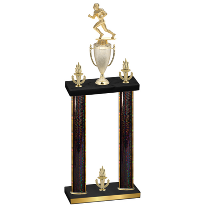 Double Black Glacier Victory Football Trophy