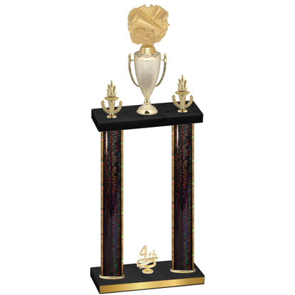 Double Black Glacier Fourth Place Cheerleading Trophy