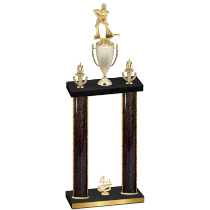 Double Black Glacier Fourth Place Hockey Trophy