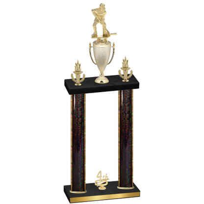 Double Black Glacier Fourth Place Hockey Trophy