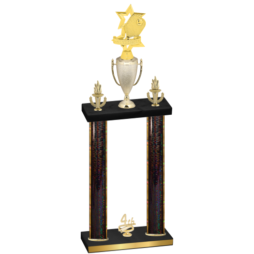 Double Black Glacier Fourth Place Pickleball Trophy