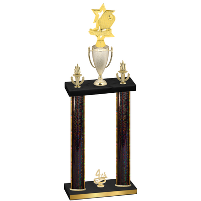 Double Black Glacier Fourth Place Pickleball Trophy