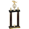 Double Black Glacier Fourth Place Fishing Trophy