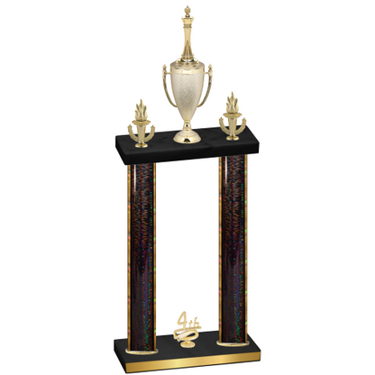 Double Black Glacier Fourth Place Chess Trophy