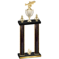 Double Black Glacier Fourth Place Fishing Trophy