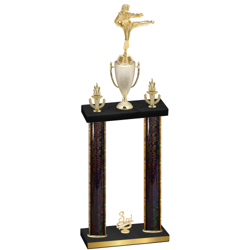 Double Black Glacier Third Place Karate Trophy