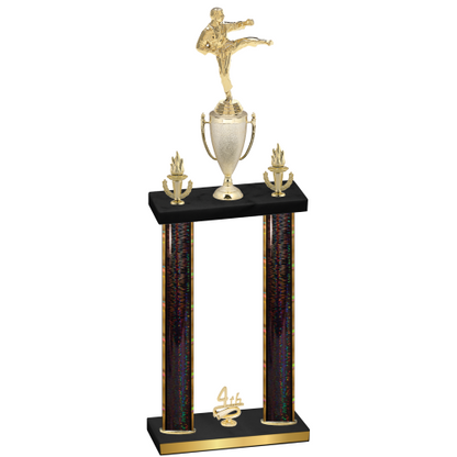 Double Black Glacier Fourth Place Karate Trophy