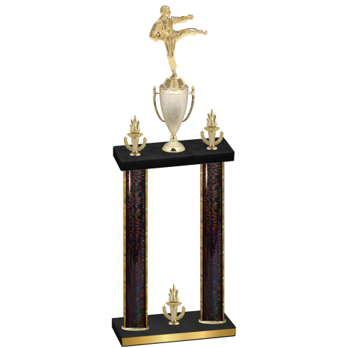 Double Black Glacier Victory Karate Trophy
