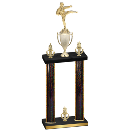Double Black Glacier Victory Karate Trophy