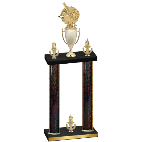 Double Black Glacier Victory Baseball Trophy