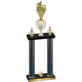 Double Black Carbon Fiber First Place Rugby Trophy
