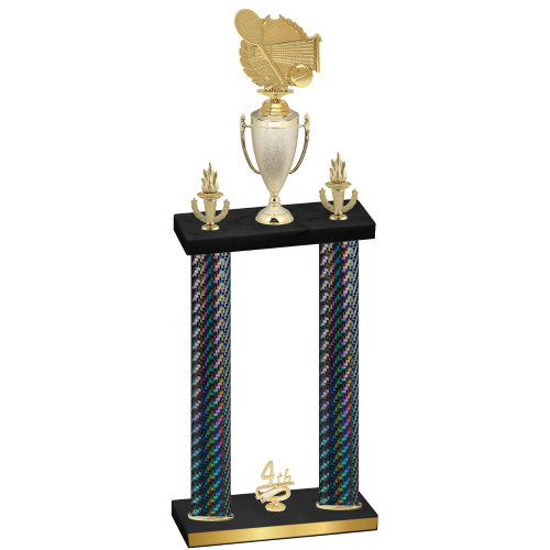 Double Black Carbon Fiber Fourth Place Tennis Trophy