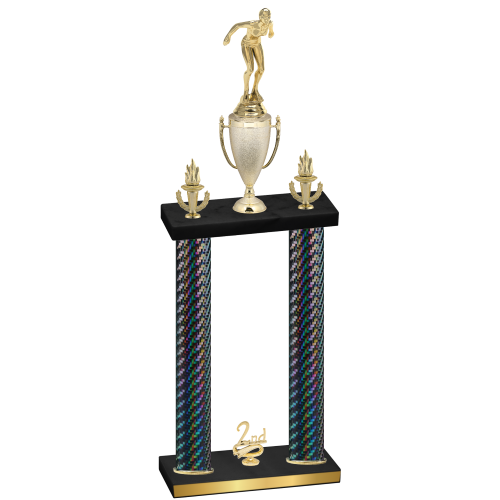 Double Black Carbon Fiber Second Place Tennis Trophy