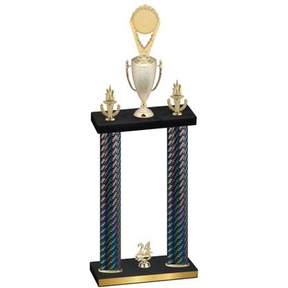 Double Black Carbon Fiber Year Insert Trophy