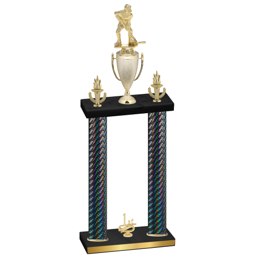Double Black Carbon Fiber First Place Hockey Trophy
