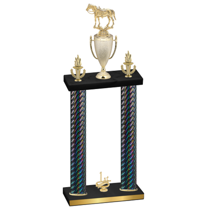 Double Black Carbon Fiber First Place Horses Trophy