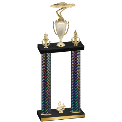Double Black Carbon Fiber Fourth Place Cars Trophy