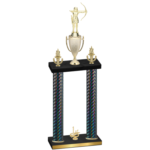 Double Black Carbon Fiber First Place Archery Trophy