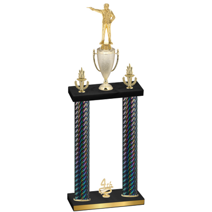 Double Black Carbon Fiber Fourth Place Shooter Trophy