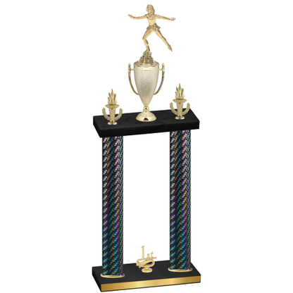 Double Black Carbon Fiber First Place Skater Trophy