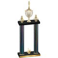 Double Black Carbon Fiber First Place Chess Trophy