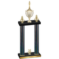 Double Black Carbon Fiber Year Chess Trophy