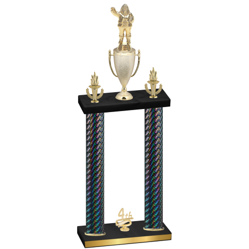 Double Black Carbon Fiber Fourth Place Holiday Trophy