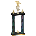 Double Black Carbon Fiber First Place Fishing Trophy