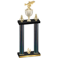 Double Black Carbon Fiber Fourth Place Fishing Trophy