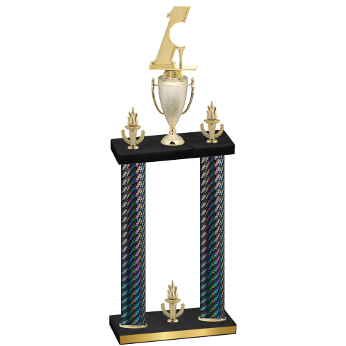 Double Black Carbon Fiber Victory Golf Trophy