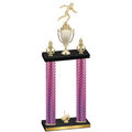 Double Pink Carbon Fiber First Place Running Trophy