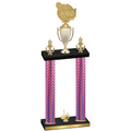 Double Pink Carbon Fiber First Place Tennis Trophy