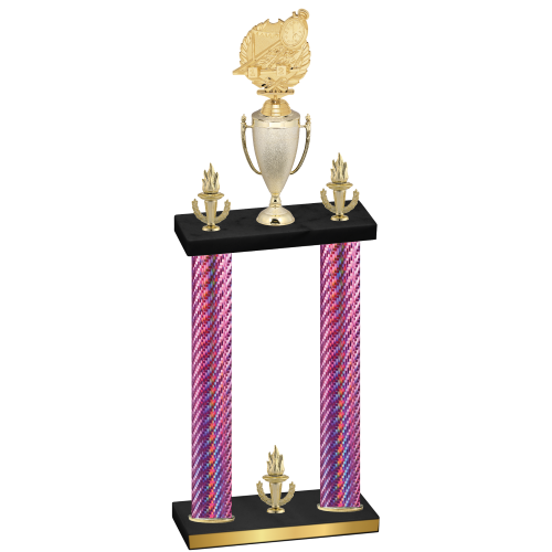 Double Pink Carbon Fiber Victory Swimming Trophy