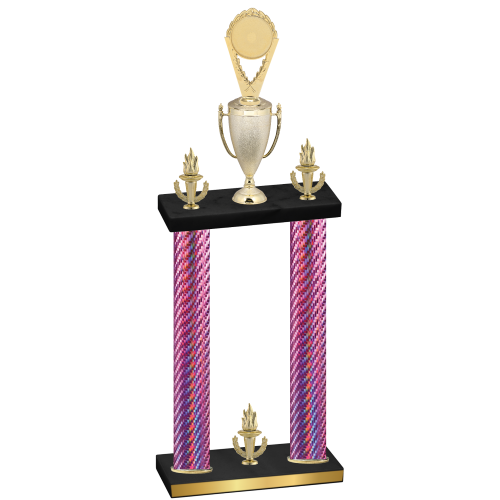 Double Pink Carbon Fiber Victory Insert Trophy
