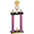 Double Pink Carbon Fiber Victory Cheerleading Trophy