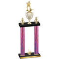 Double Pink Carbon Fiber First Place Hockey Trophy