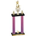 Double Pink Carbon Fiber Fourth Place Hockey Trophy