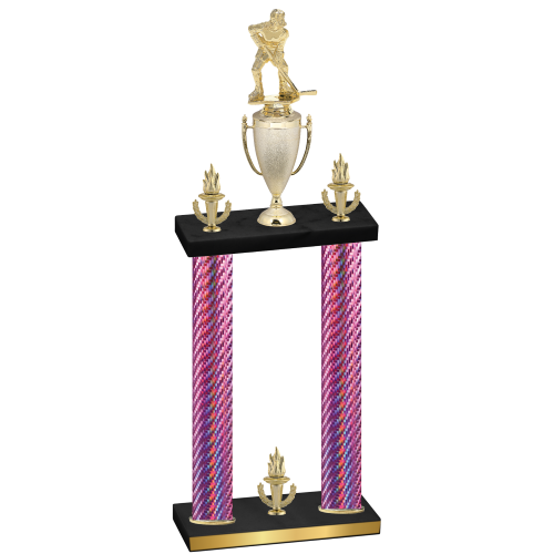 Double Pink Carbon Fiber Victory Hockey Trophy