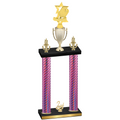 Double Pink Carbon Fiber Second Place Pickleball Trophy