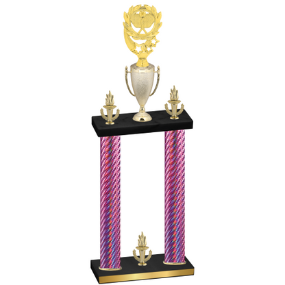 Double Pink Carbon Fiber Victory Pickleball Trophy