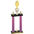 Double Pink Carbon Fiber Second Place Pickleball Trophy
