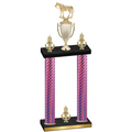 Double Pink Carbon Fiber Victory Horses Trophy