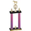 Double Pink Carbon Fiber Year Horses Trophy