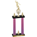 Double Pink Carbon Fiber Victory Basketball Trophy