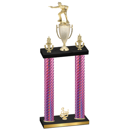 Double Pink Carbon Fiber Third Place Shooter Trophy
