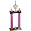 Double Pink Carbon Fiber Year Chess Trophy