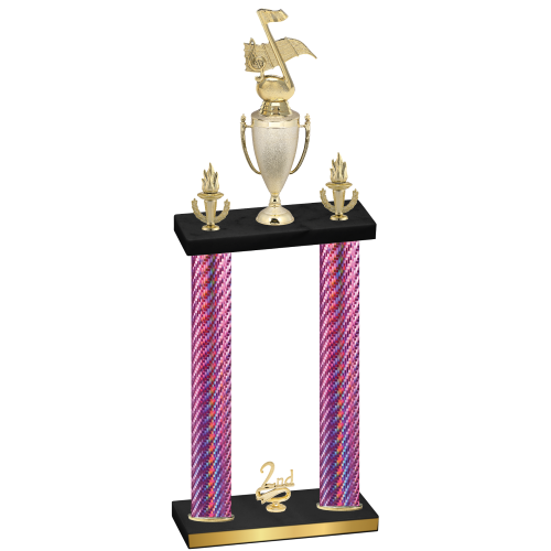 Double Pink Carbon Fiber Second Place Music Trophy