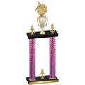 Double Pink Carbon Fiber Victory Baseball Trophy